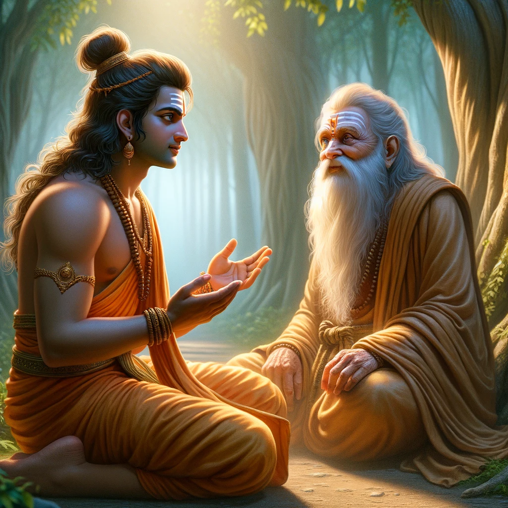 Rama Meets the Sage Atri